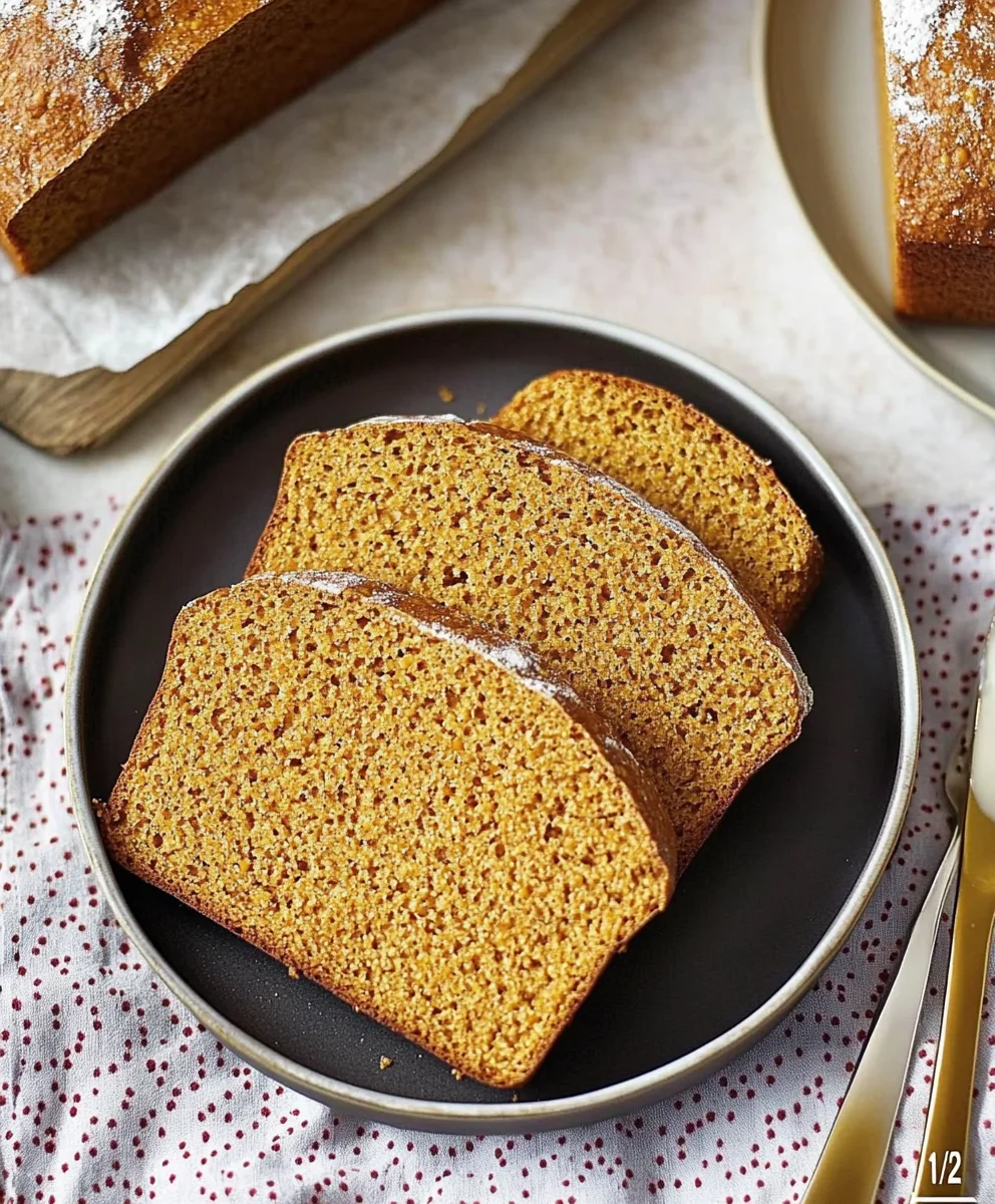 Slices of homemade Anadama Bread on a black plate, showcasing its golden-brown color and soft texture.