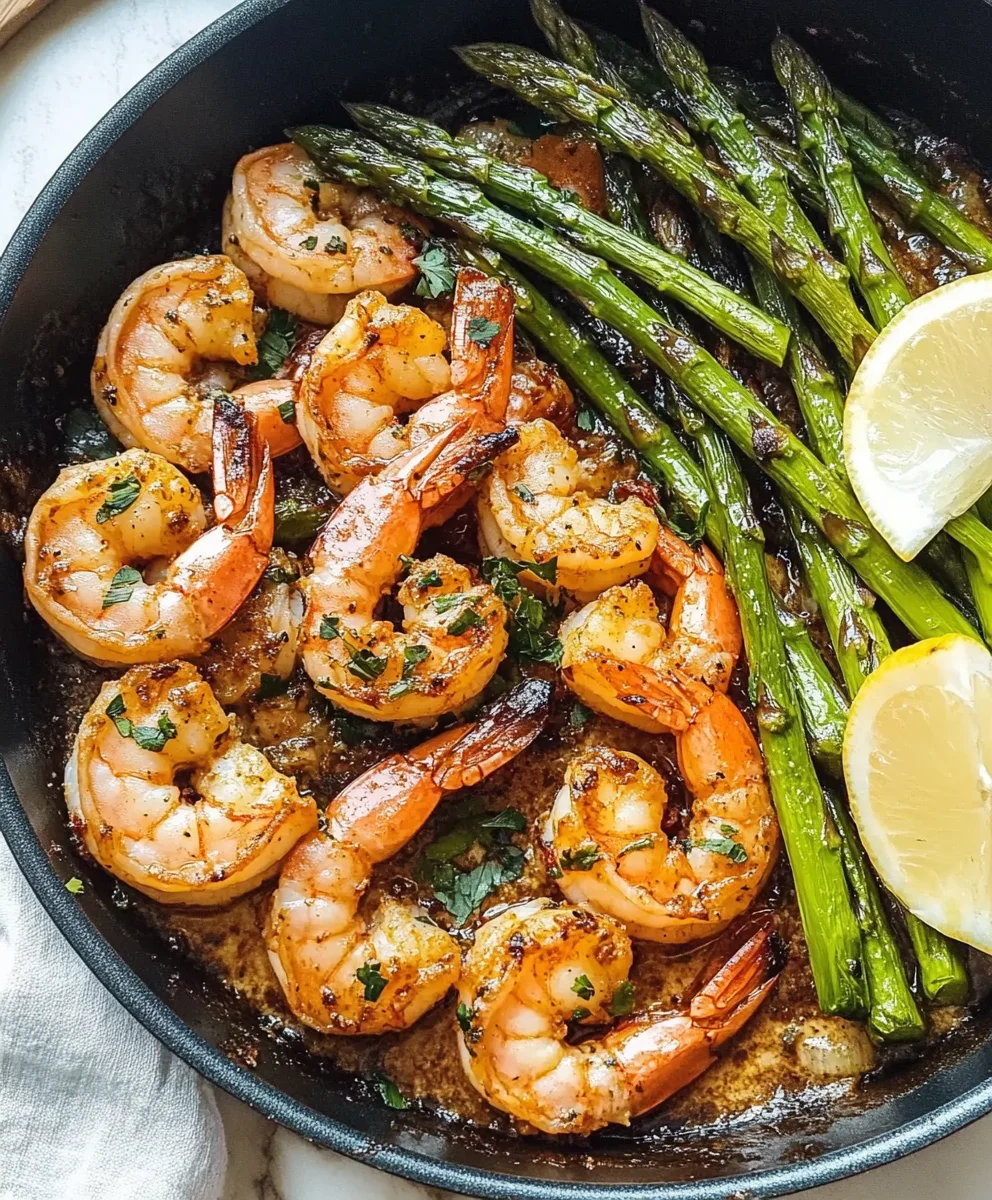 One-Pan Garlic Butter Shrimp and Asparagus
