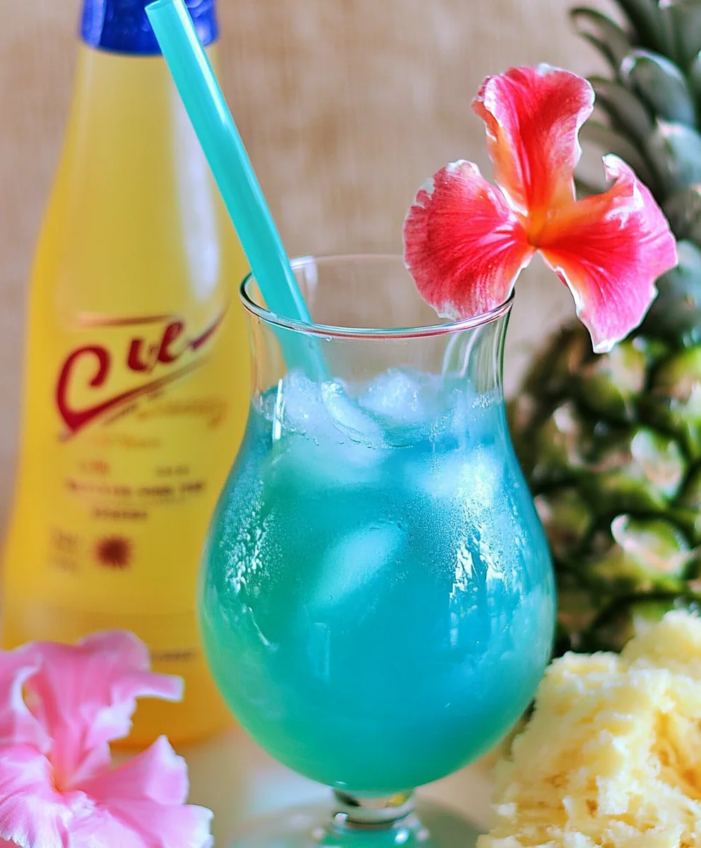Refreshing Blue Hawaii Mocktail Recipe with Soda Water