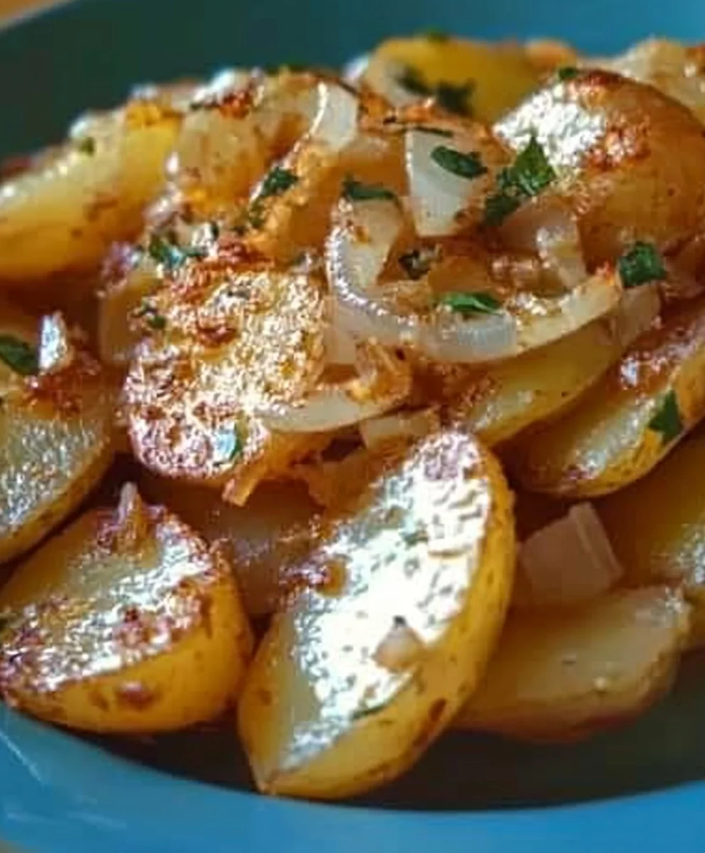 Oven Fried Potatoes and Onions with Fresh Rosemary