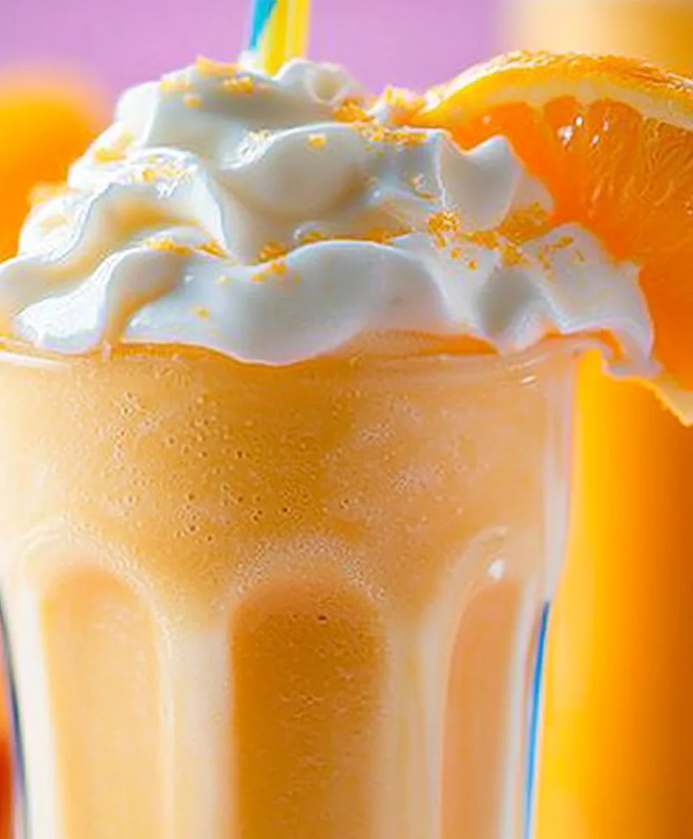Orange Creamsicle Milkshake with Vanilla Ice Cream