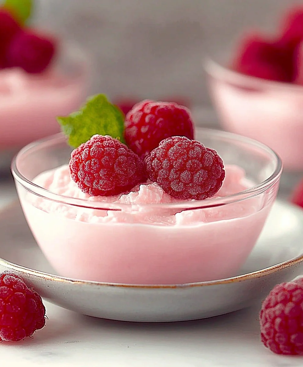 Refreshing Greek Yogurt Jello Fluff dessert with fresh strawberries