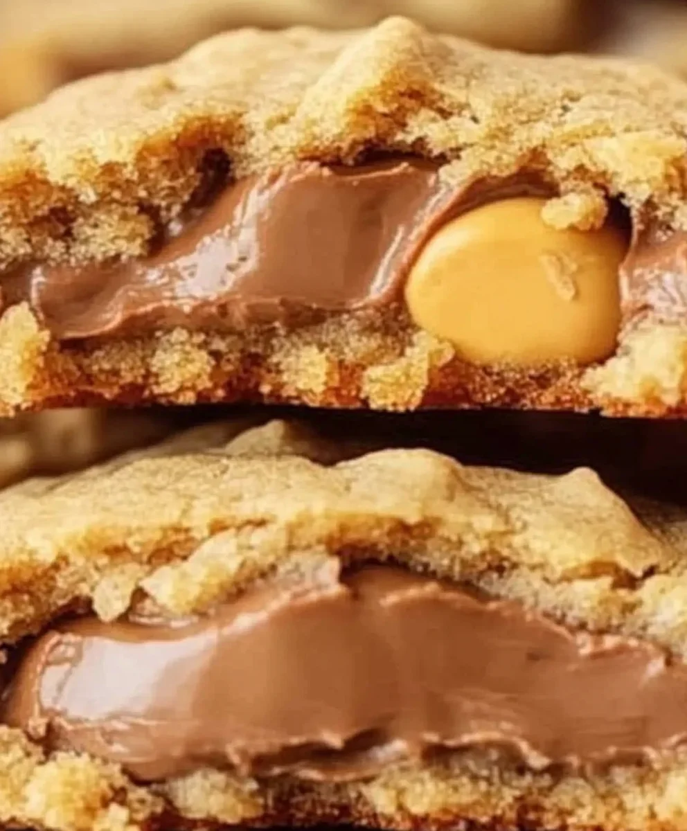 Bite-sized Triple Peanut Butter Cookies on baking tray