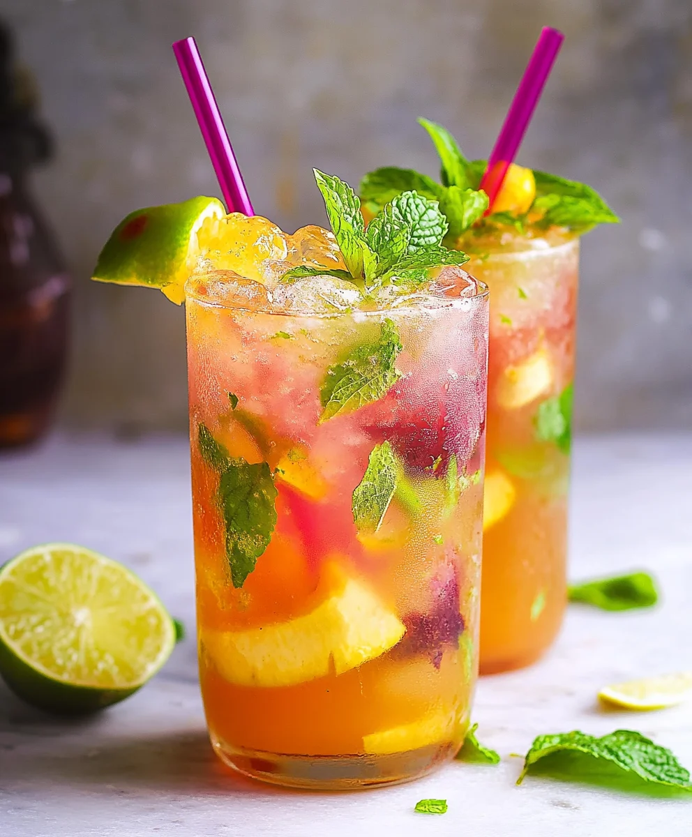 Easy Tropical Mojito Mocktail Ingredients