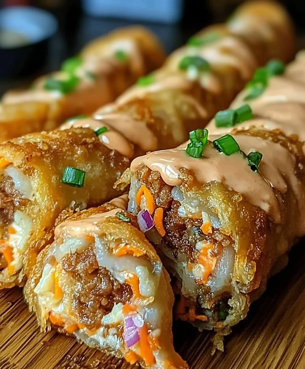 Voodoo Egg Rolls with Cajun Crawfish Filling