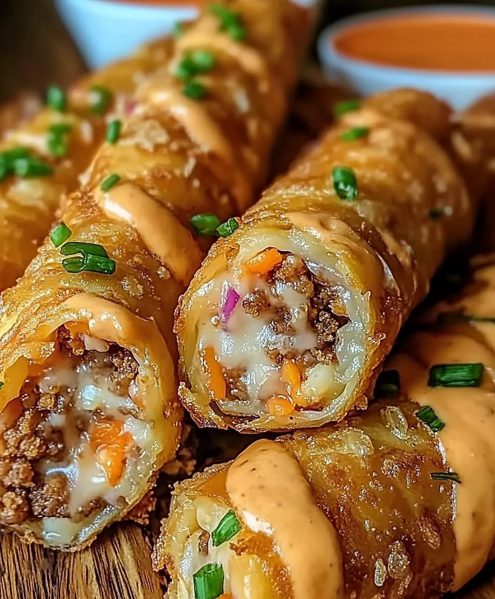 Spicy Chicken Voodoo Egg Rolls with Dipping Sauce
