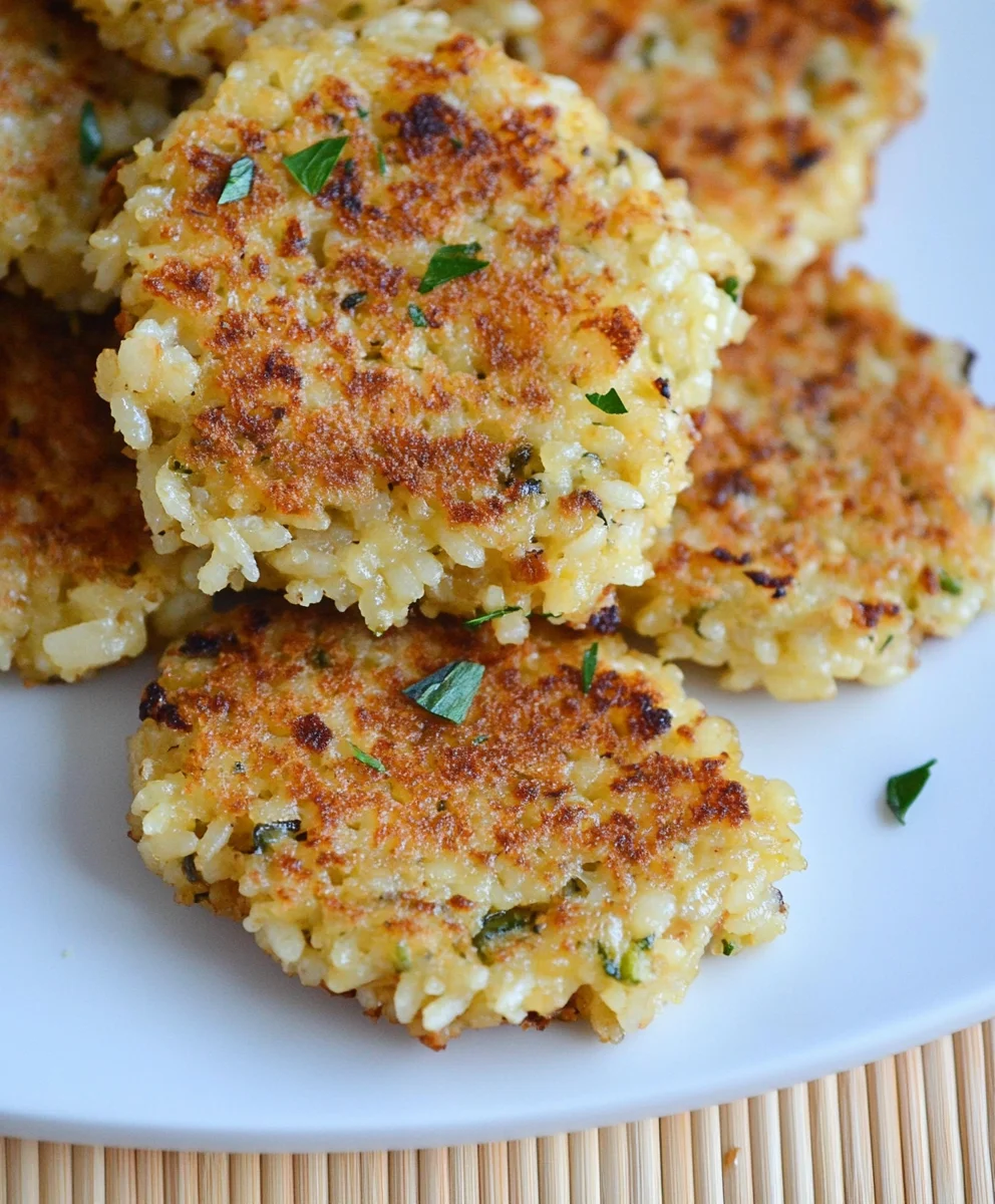 Parmesan Rice Cakes Recipe with Crispy Golden Edges