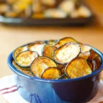 Crispy zucchini chips made in the oven