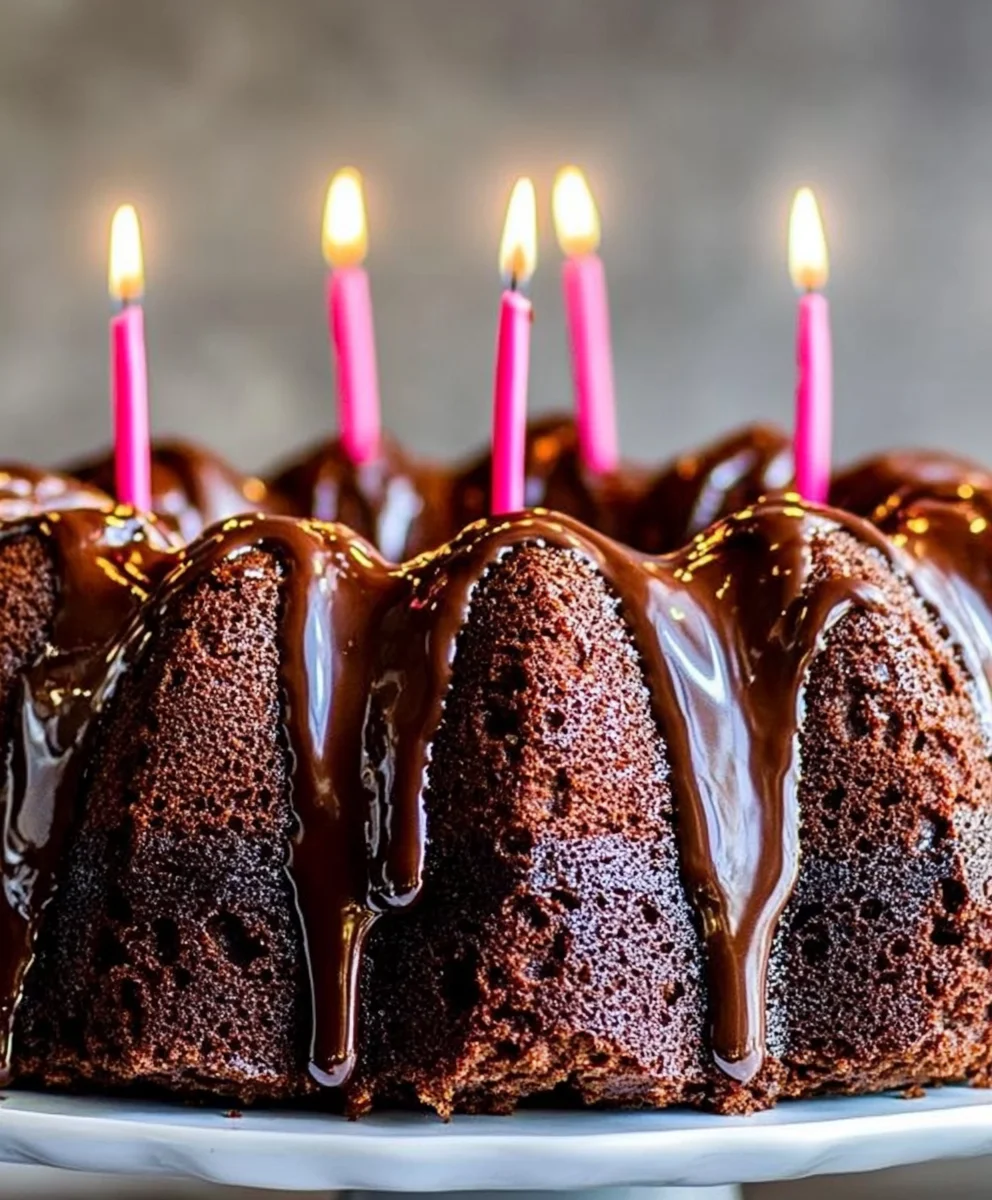 Death By Chocolate Bundt Cake with Ganache Topping