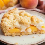Italian Peach Crumb Cake with Fresh Peaches and Crumb Topping