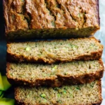 Healthy zucchini bread made with whole wheat flour and applesauce
