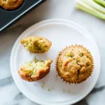 healthy zucchini muffins made with whole grain flour
