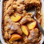 Brown Sugar Peach Cobbler with Fresh Peach Slices