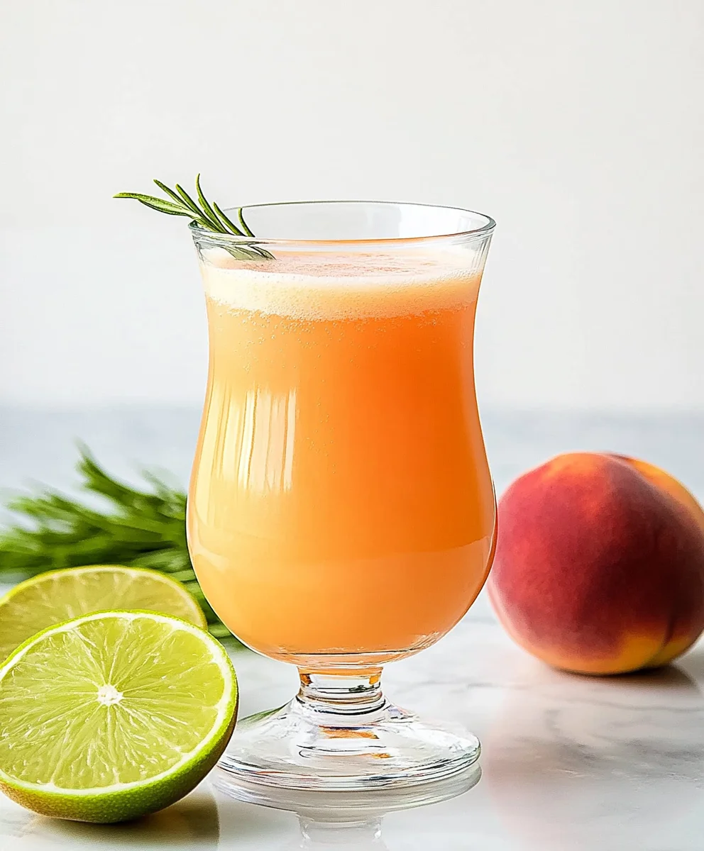 Refreshing Peach Agua Fresca with Mint and Lime