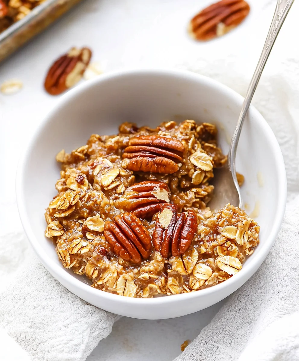 Gluten-Free Pecan Pie Baked Oatmeal Slice