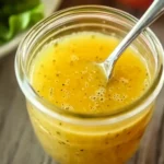Homemade Apple Cider Vinegar Salad Dressing in a jar