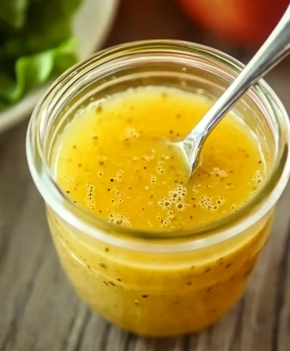 Homemade Apple Cider Vinegar Salad Dressing in a jar