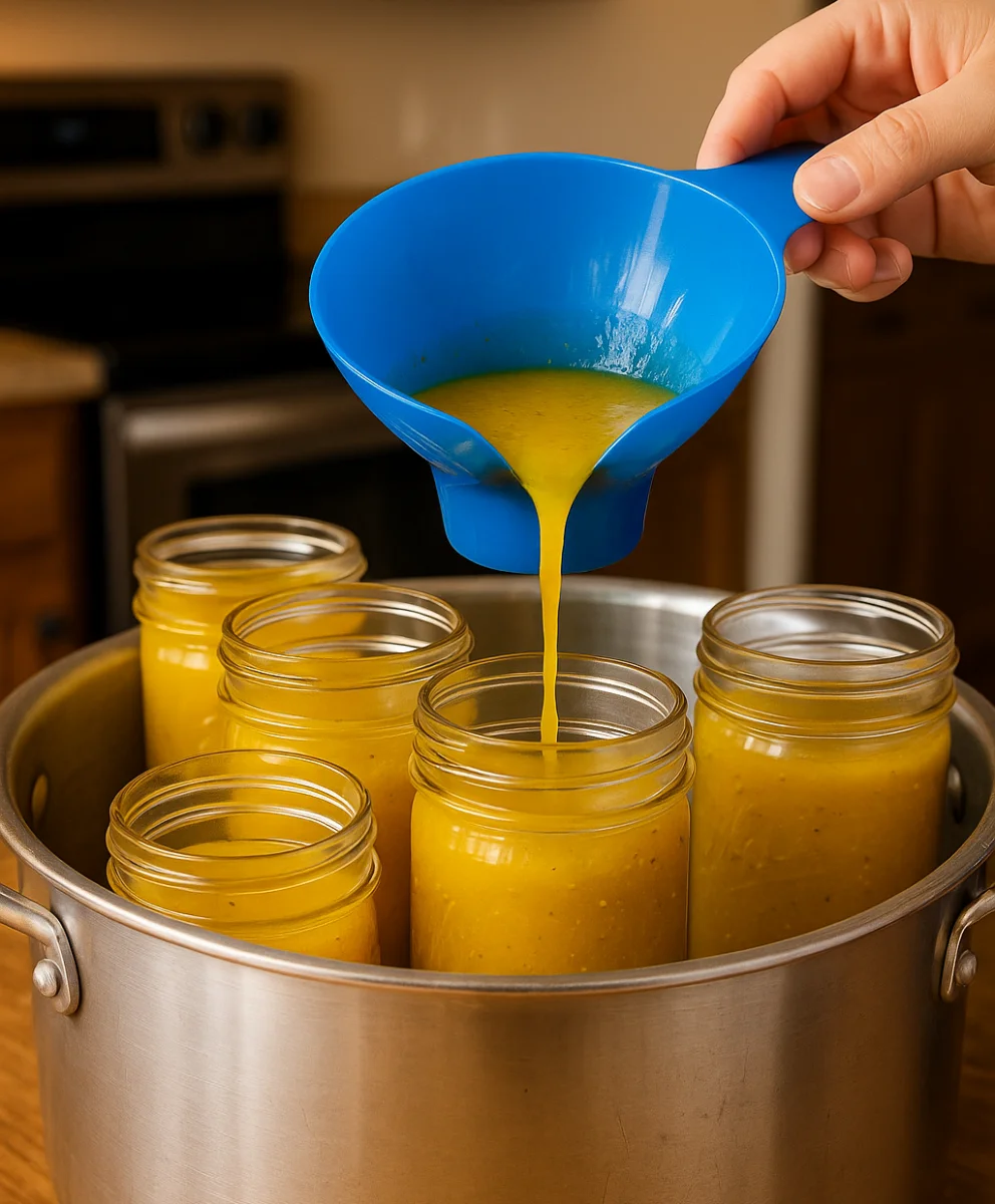 Step-by-step Banana Pepper Honey Mustard Canning Process