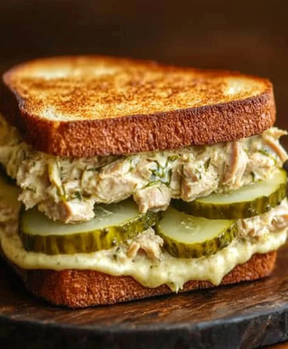 Dill Pickle Tuna Sandwiches with Creamy Filling
