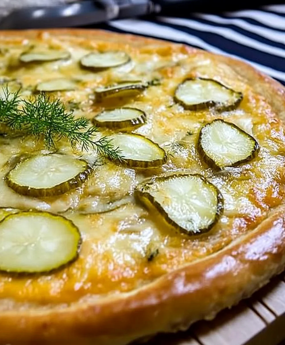 Savory Garlic and Dill Pickle Pizza Garlic Lovers Dill Pickle Pizza Fresh Out Of The Oven