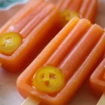 Spicy Tomato Frozen Treats with celery garnish