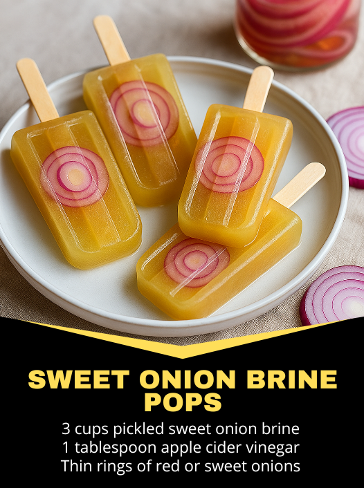 Sweet Onion Brine Pops