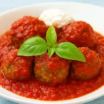 Baked Zucchini Meatballs with Marinara Sauce