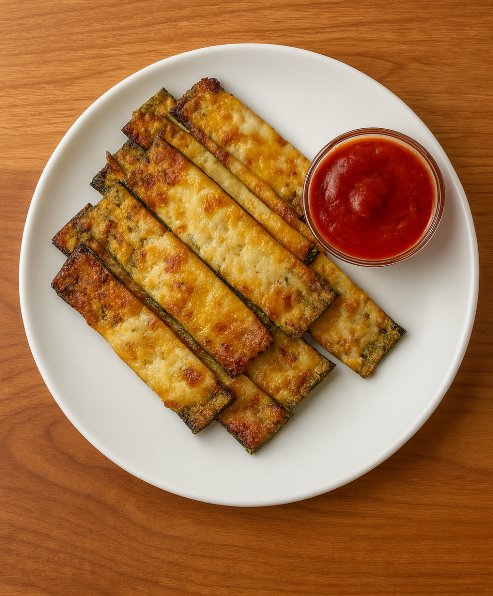 Crispy Cheesy Zucchini Sticks Fresh from the Oven
