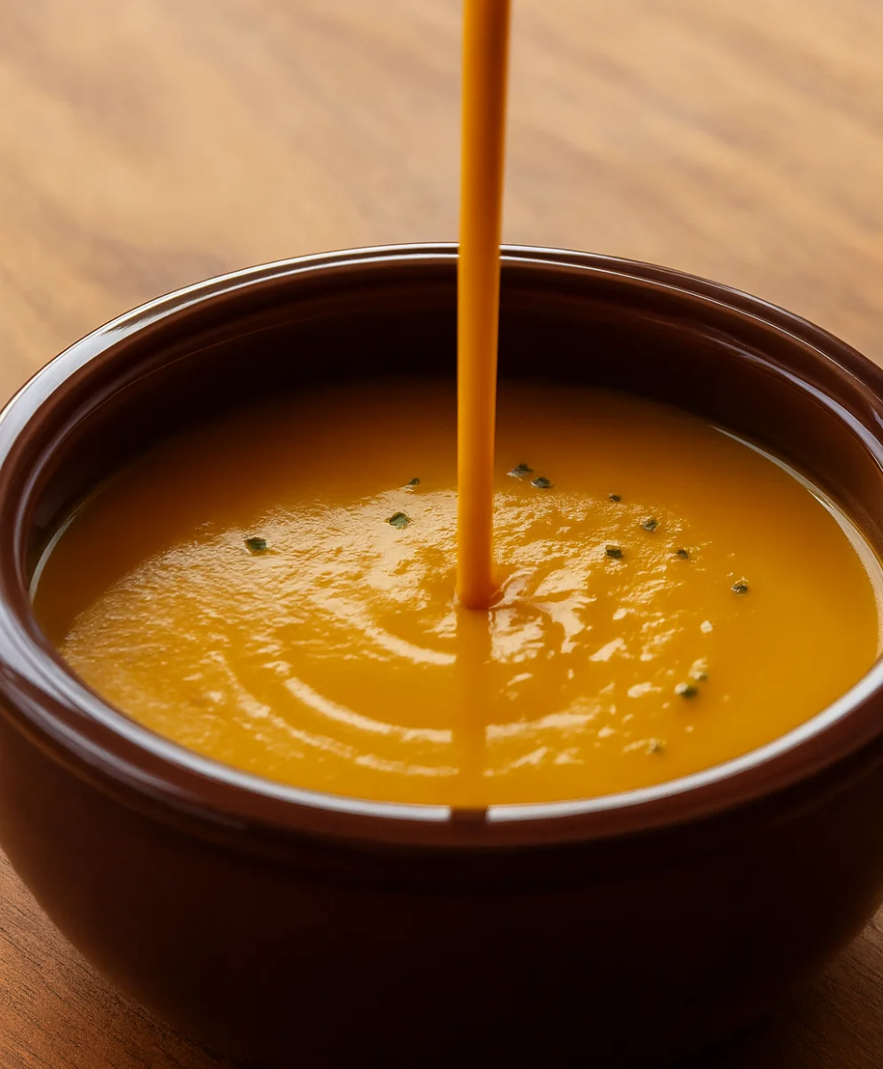 Creamy Butternut Squash Soup with Fresh Thyme and Garlic