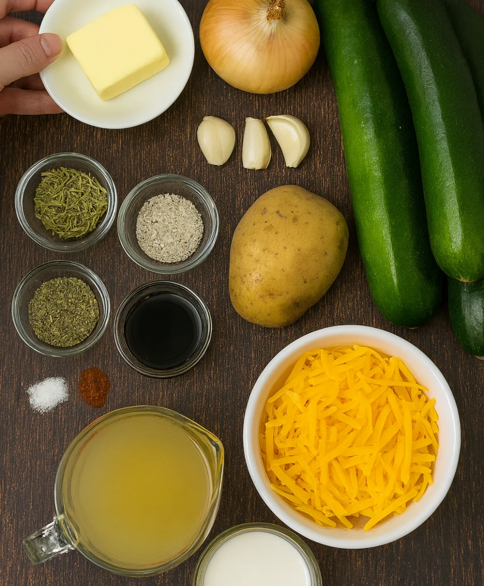 Velvety Zucchini Bisque with Cheddar and Cream
