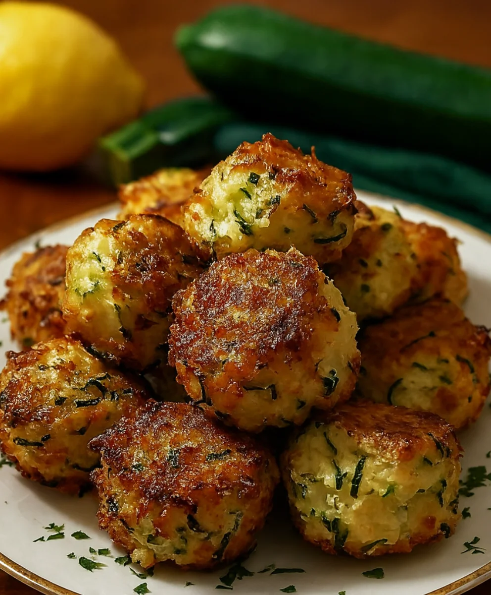 Crispy Zucchini Garlic Bites with Parmesan Cheese