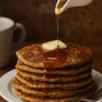 Fluffy Zucchini Pancakes with Maple Syrup