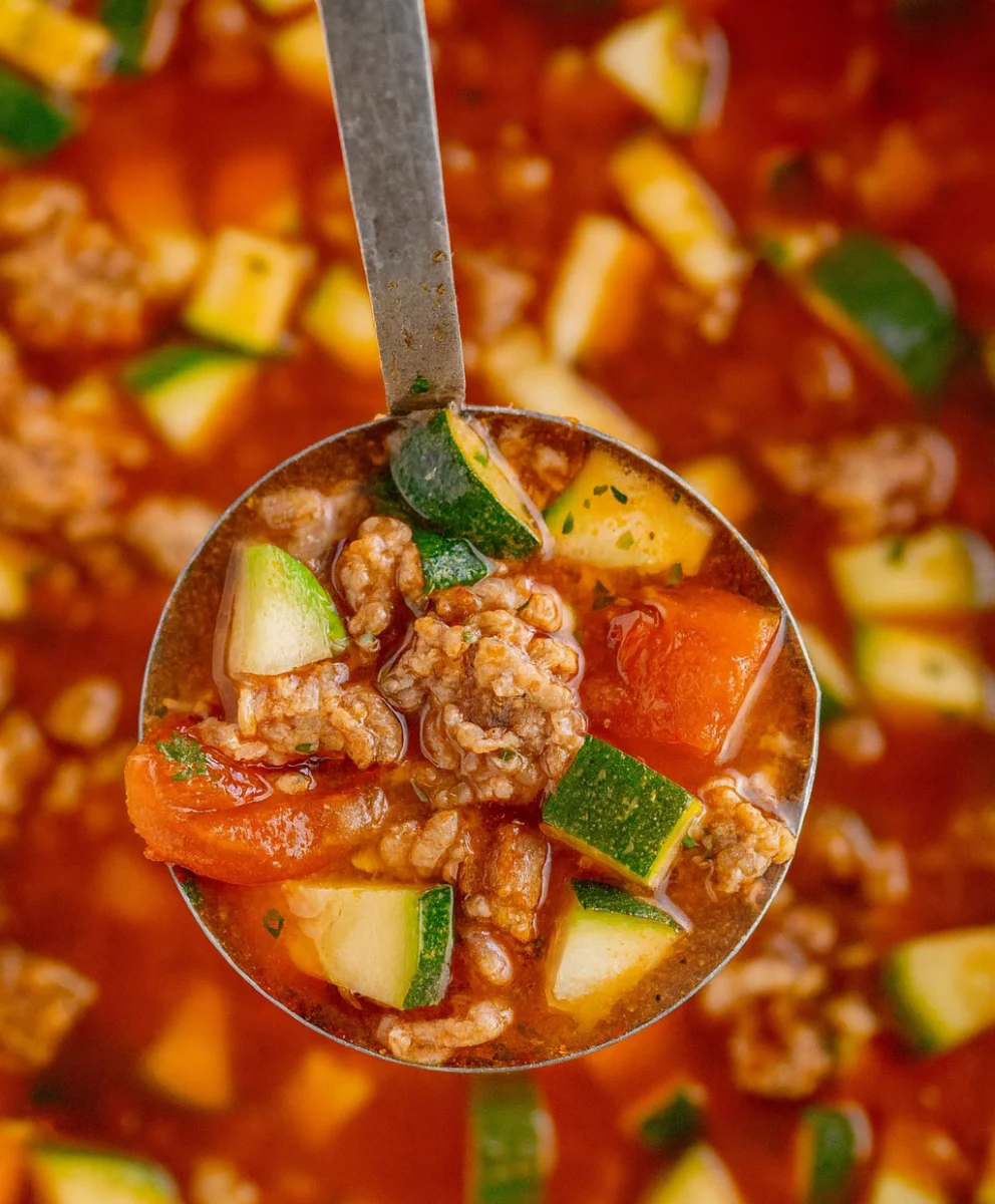 Fresh Ingredients for Healthy Zucchini Tomato Italian Sausage Soup