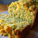 Savory Cheddar Zucchini Bread with freshly grated cheddar cheese