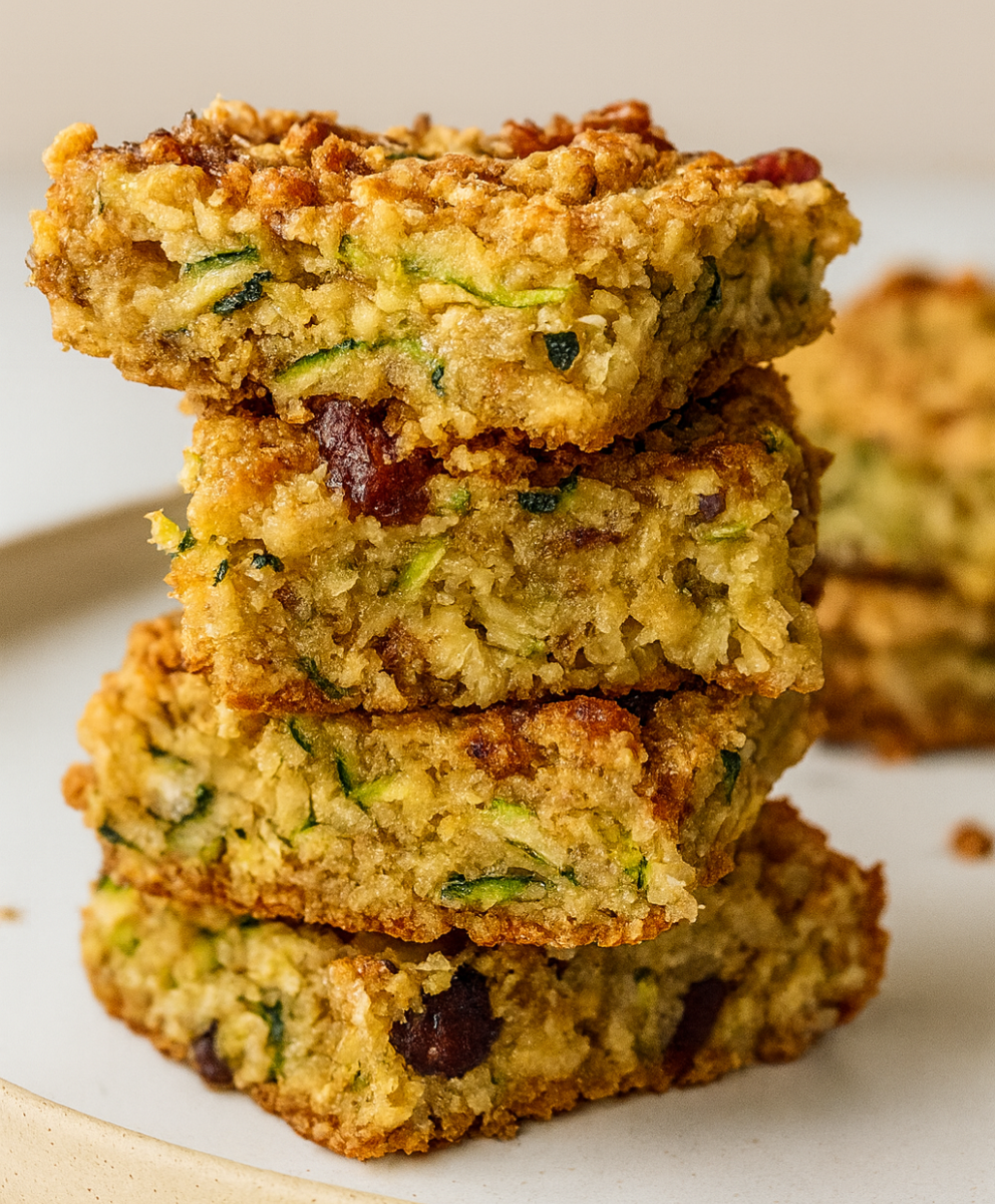 Shocking Chewy Zucchini Oatmeal Bars being prepared