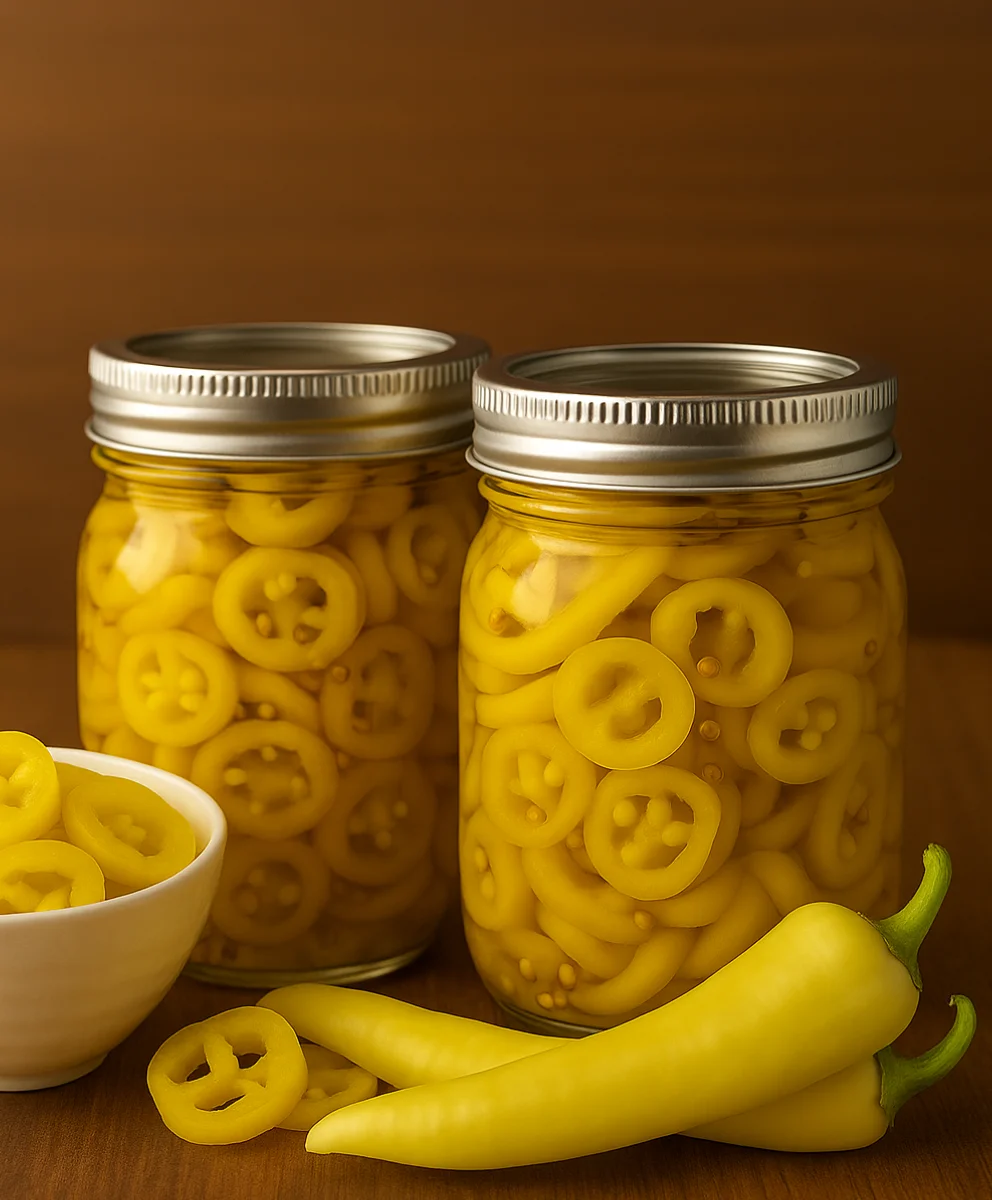 Sweet &amp; Tangy Pickled Banana Peppers - Best World Recipes