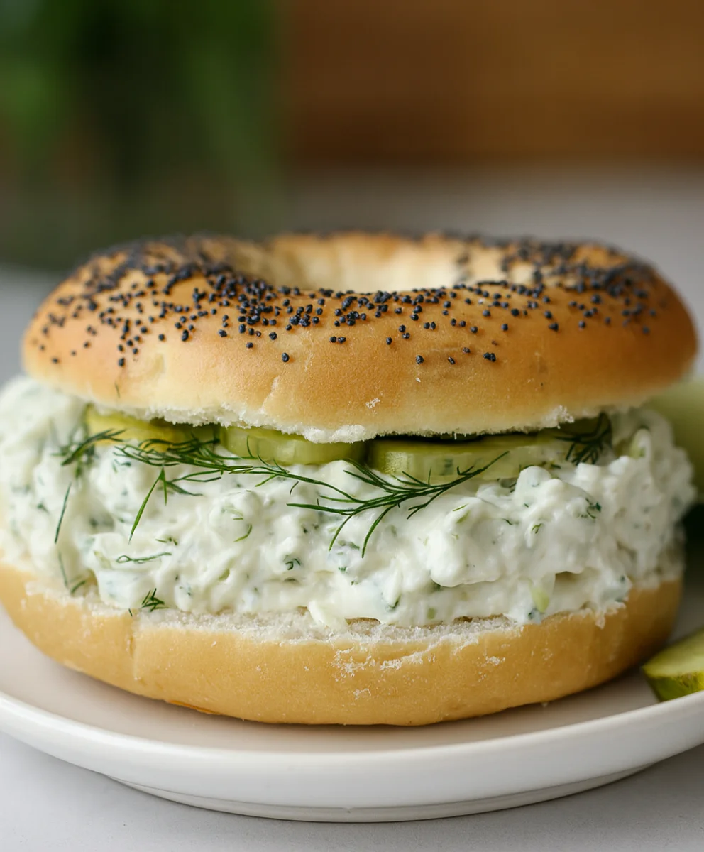 Tangy Dill Pickle Cream Cheese Spread with crackers