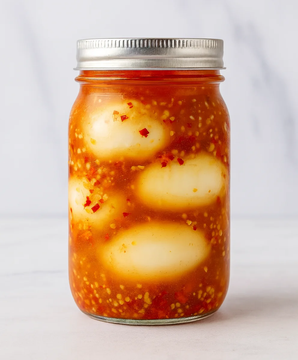 Zesty Kansas Bar-Style Pickled Eggs in Vinegar Brine