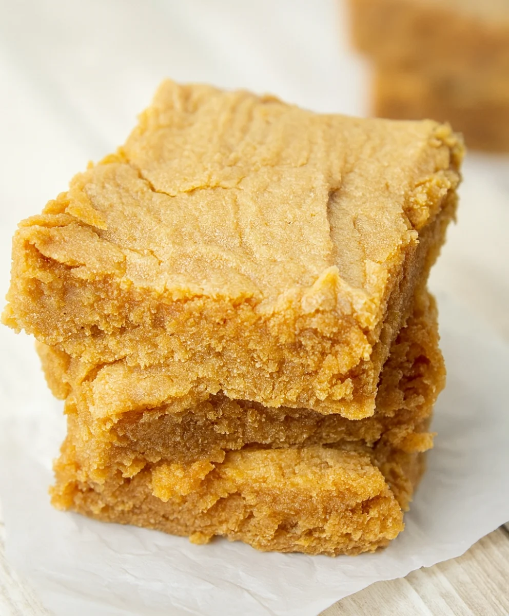 Delicious Peanut Butter Blondies with Brown Sugar and Vanilla