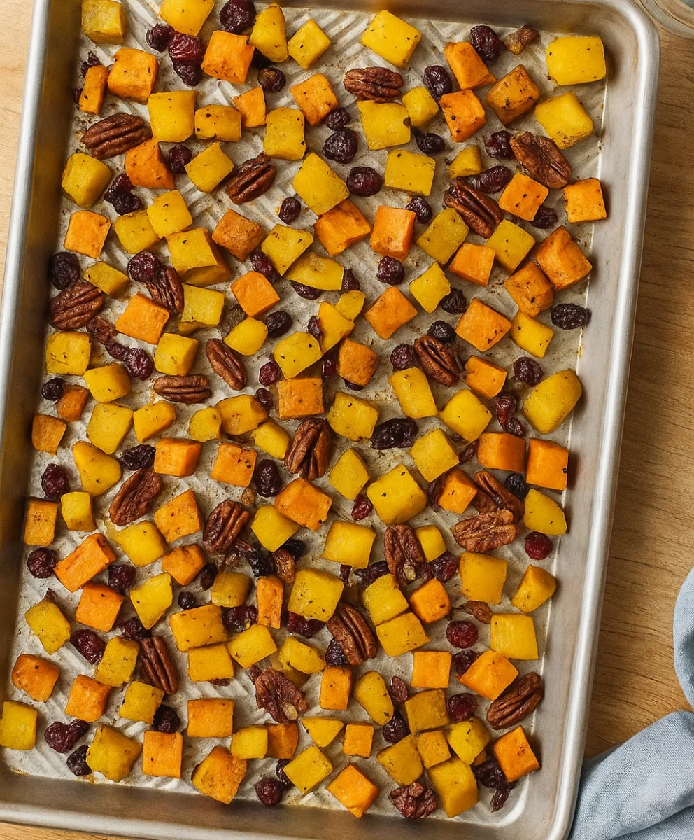 Autumn Harvest Roasted Vegetables with Cranberries