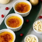 Cranberry and White Chocolate Creme Brûlée with Fresh Cranberries