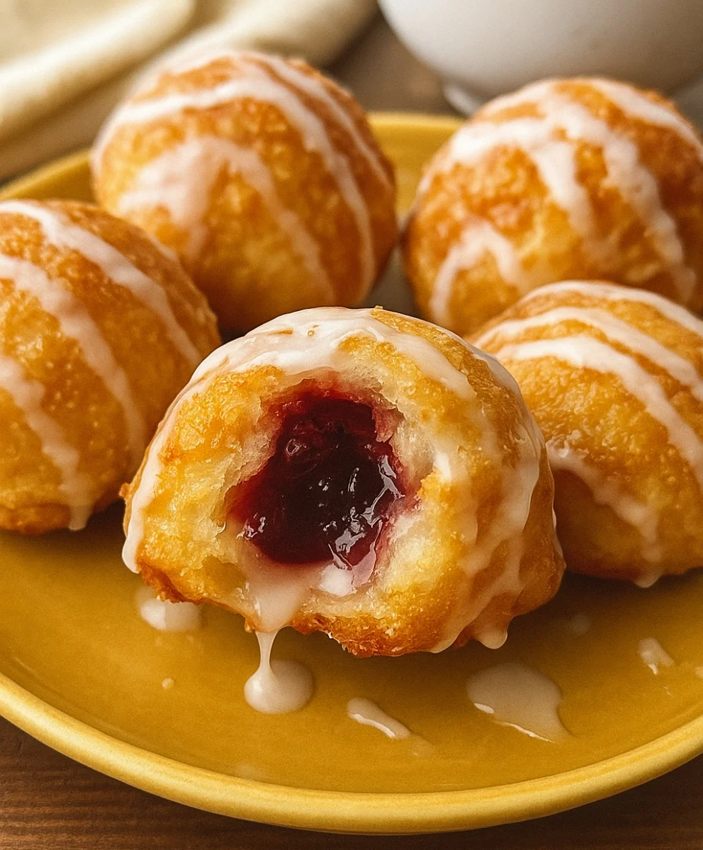 Stack of delicious cherry pie bites with fresh cherries