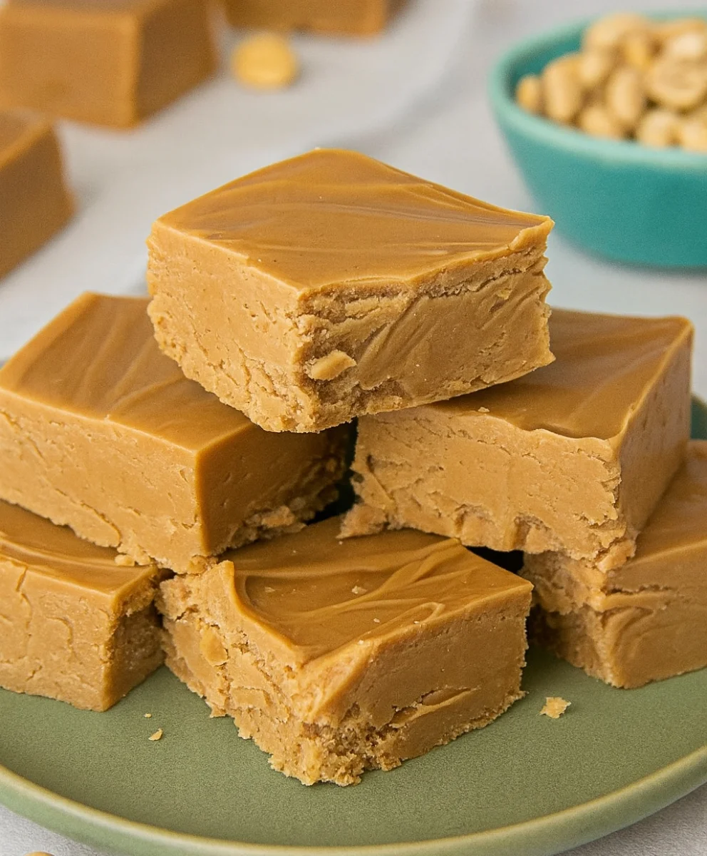 No-Bake Peanut Butter Fudge in a Baking Pan
