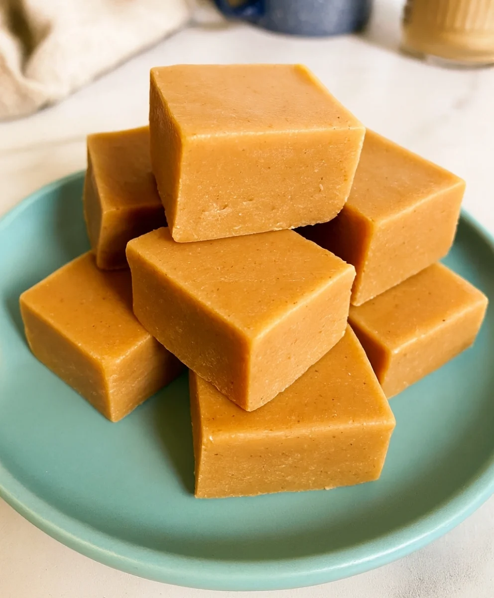 Low Carb Keto Peanut Butter Fudge cooling in pan