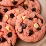 Soft strawberry cookies recipe with fresh strawberries