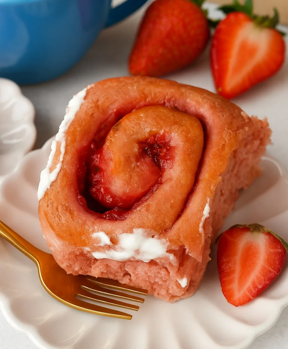 Easy Vegan Pink Iced Cinnamon Rolls for Breakfast