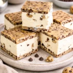 Assembling Chocolate Chip Cookie Dough Ice Cream Sandwiches