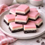 Easy Homemade Neapolitan Fudge Recipe with Chocolate, Vanilla, and Strawberry layers
