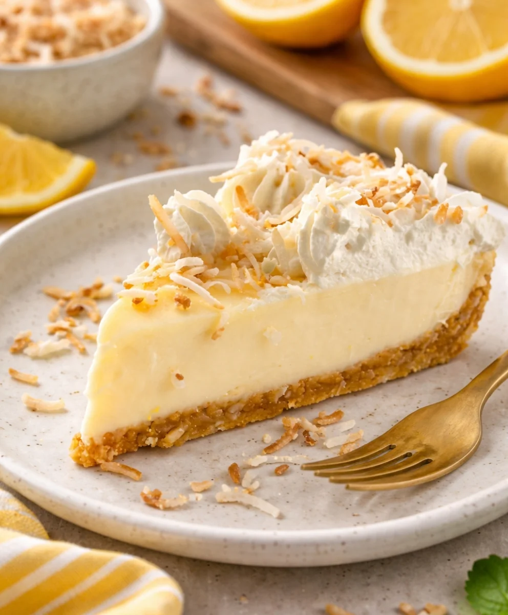Simple Meyer Lemon Pie with Sweetened Condensed Milk Filling