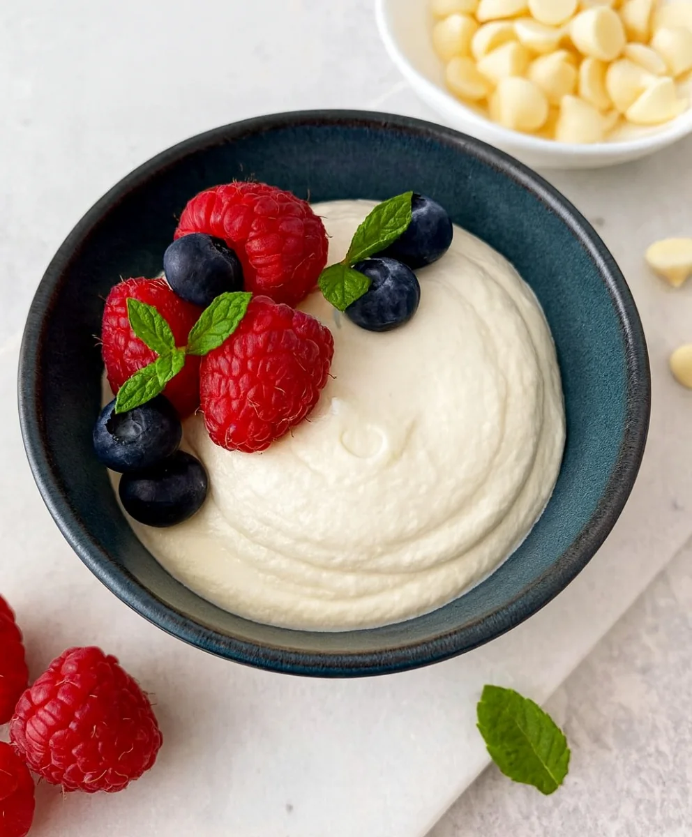 Quick and Easy White Chocolate Mousse in a Glass Cup